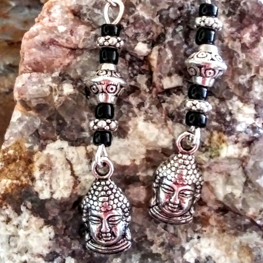 Buddha Face Boho Style Dangle Earrings